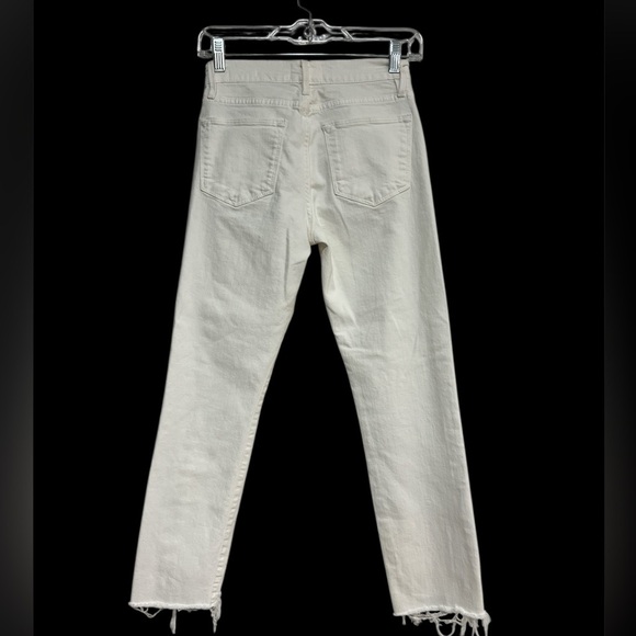 Frame Le High Straight White Distresses Denim Pants Size 25 - Picture 7 of 7